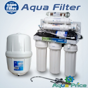 7-ступенчатая система обратного осмоса Aquafilter RP-RO7-75 с насосом и ионизатором AIFIR2000