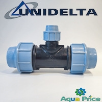 Тройник ПЭ редукционный 50-25-50 Unidelta