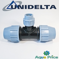 Тройник ПЭ редукционный 50-32-50 Unidelta