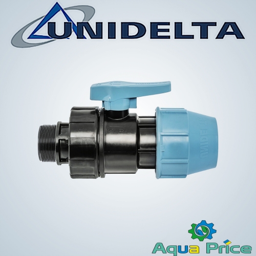 Кран 20-1/2" НР Unidelta для ПНД труб