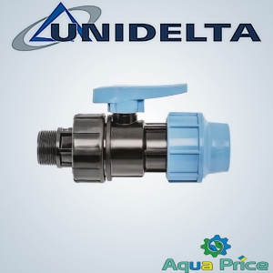 Кран 25-3/4" НР ПЭ Unidelta