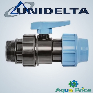 Кран 40-1 1/4" НР ПЭ Unidelta Кран 40-1 1/4" НР ПЭ Unidelta