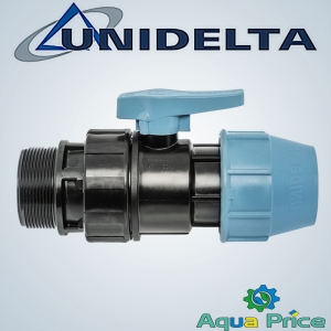 Кран 50-1 1/2" НР ПЭ Unidelta