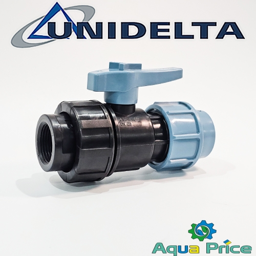 Кран 40-1 1/4" ВР Unidelta для ПНД труб ПЭ