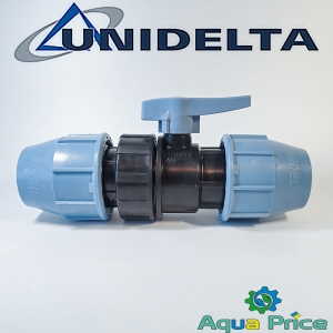 Кран 63-63 ПЭ Unidelta для ПНД труб Кран 63-63 ПЭ Unidelta для ПНД труб