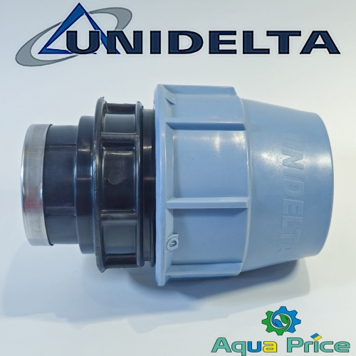Муфта 110-3" ВР Unidelta с внутренней резьбой для труб ПНД Муфта 110-3" ВР Unidelta с внутренней резьбой для труб ПНД