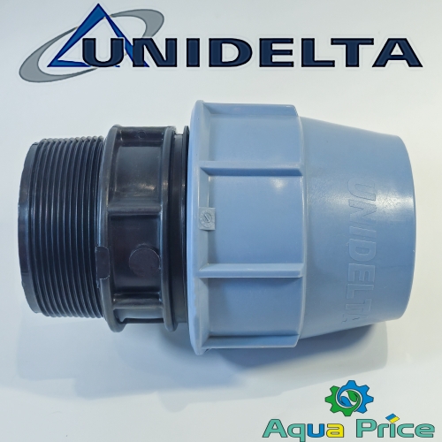 Муфта ПЭ 110-4" НР Unidelta с наружной резьбой для труб ПНД