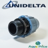 Муфта ПЭ 40-1 1/2" НР Unidelta с наружной резьбой для труб ПНД
