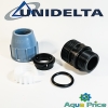 Муфта ПЭ 40-1 1/2" НР Unidelta с наружной резьбой для труб ПНД