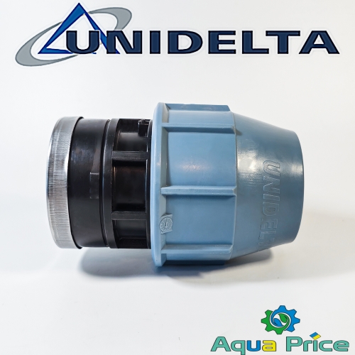 Муфта ПЭ 40-1 1/2" ВР Unidelta с внутренней резьбой для труб ПНД Муфта ПЭ 40-1 1/2" ВР Unidelta с внутренней резьбой для труб ПНД