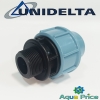 Муфта ПЭ 40-1 1/4" НР Unidelta с наружной резьбой для труб ПНД