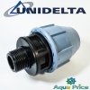 Муфта ПЭ 40-1" НР Unidelta с наружной резьбой для труб ПНД Муфта ПЭ 40-1" НР Unidelta с наружной резьбой для труб ПНД