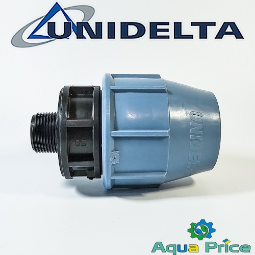 Муфта ПЭ 50-1" НР Unidelta для труб ПНД Муфта ПЭ 50-1" НР Unidelta для труб ПНД
