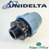Муфта ПЭ 63-1 1/2" НР Unidelta с наружной резьбой для труб ПНД