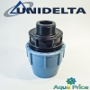 Муфта ПЭ 63-1 1/2" НР Unidelta с наружной резьбой для труб ПНД