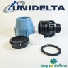 Муфта ПЭ 63-1 1/2" НР Unidelta с наружной резьбой для труб ПНД