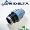 Муфта ПЭ 63-1 1/2" ВР Unidelta с внутренней резьбой для труб ПНД Муфта ПЭ 63-1 1/2" ВР Unidelta с внутренней резьбой для труб ПНД