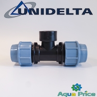 Тройник ПЭ 25-1"-25 ВР Unidelta