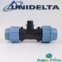 Тройник ПЭ 32-1/2"-32 НР Unidelta