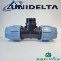 Тройник ПЭ 40-1 1/2"-40 НР Unidelta