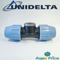 Тройник ПЭ 40-1 1/4"-40 ВР Unidelta