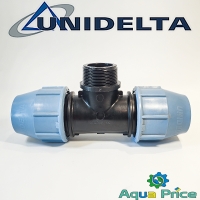 Тройник ПЭ 50-2"-50 НР Unidelta