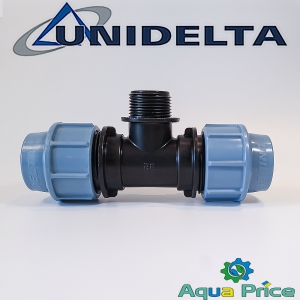 Тройник ПЭ 32-1"-32 НР Unidelta