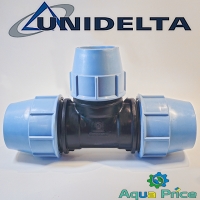 Тройник ПЭ редукционный 75-63-75 Unidelta