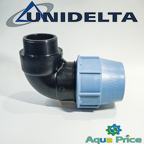 Угол 75-2 1/2" (2,5") НР Unidelta для ПНД труб