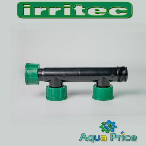 Коллектор-Гребенка Irritec 1" (2 Выхода) с Накидной Гайкой
