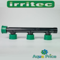 Коллектор-гребенка на 3 выхода irritec с накидной гайкой