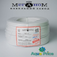 Кабель Меганом ПВС 2-1 ГОСТ белый