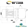 Насос центробежный Optima JET100S-PL 1,1кВт нержавейка Насос центробежный Optima JET100S-PL 1,1кВт нержавейка