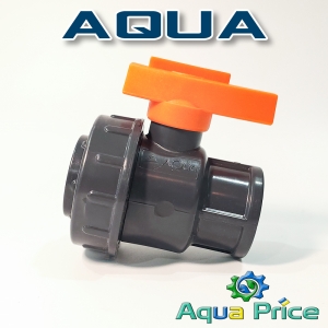 Кран Aqua 1 1/4" ВВ пластиковый