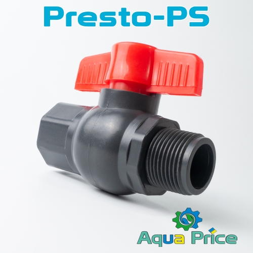 Кран шаровый Presto-PS 25 мм с наружной и внутренней резьбой 1" (PFV-0132) Кран шаровый Presto-PS 25 мм с наружной и внутренней резьбой 1" (PFV-0132)