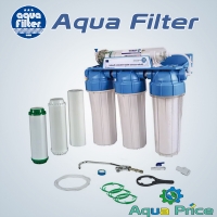 Проточный 4-ступенчатый фильтр для воды Aquafilter FP3-HJ-K1 с мембраной