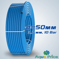 Труба ПНД 50x3.7мм ПЭ EKO-MT синяя PN 10 Польша