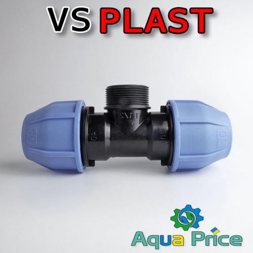 Тройник VS-plast 40-1 1/4"-40 НР (Украина) Тройник VS-plast 40-1 1/4"-40 НР (Украина)