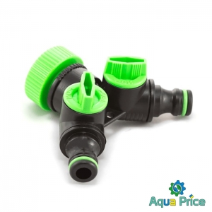 Кран шаровый на 2 выхода с 3/4"-1" ВР 4027 Presto-PS