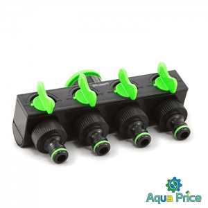 Кран шаровый на 4 выхода с 3/4"-1" ВР 4006 Presto-PS