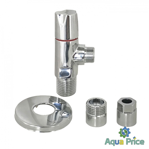 Кран напівоборотний кутовий з цангою 1/2"-1/2"(3/8) 9081 від Solomon Кран напівоборотний кутовий з цангою 1/2"-1/2"(3/8) 9081 від Solomon