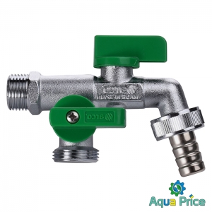 Кран шаровый двойной Arco 1/2"x3/4"x3/4" 00472