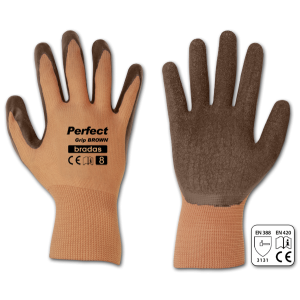 Перчатки защитные PERFECT GRIP BROWN латекс, размер 8, RWPGBR8