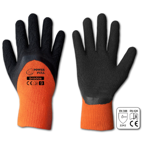 Перчатки защитные POWER FULL латекс, размер 9, RWPF9
