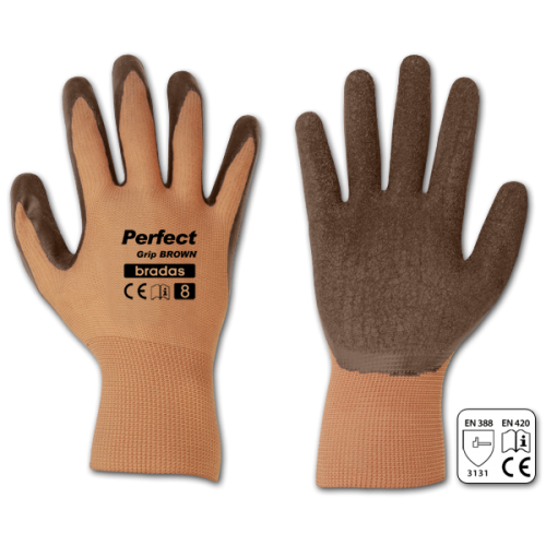 Перчатки защитные PERFECT GRIP BROWN латекс, размер 10, RWPGBR10