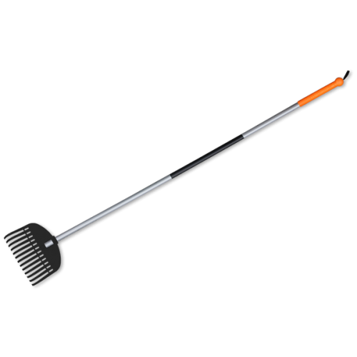 Грабли пластиковые TQ, 13 зубцов, с металлическим черенком, TQ-G13TS