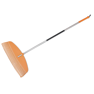 Грабли пластиковые TQ, 35 зубцов, с алюминиевым черенком, TQ-G35TA