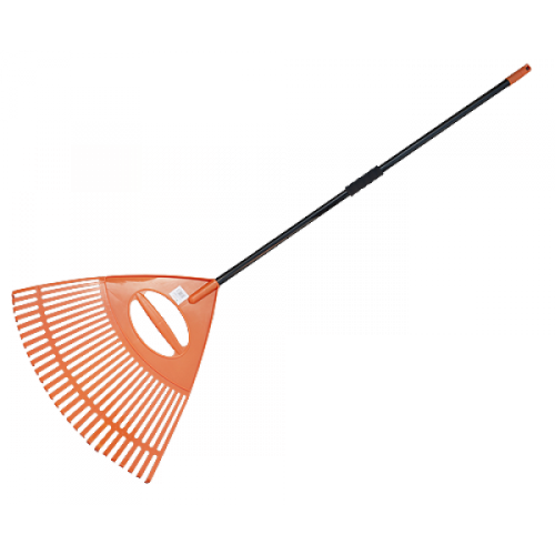 Грабли веерные - 26 зубцов, черенок металлический, KT-CXGH26-M