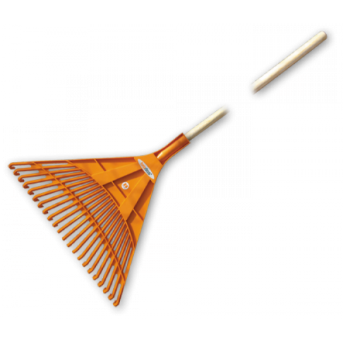 Грабли веерные — 22 зубца, черенок деревянный, KT-CX22B