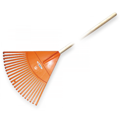 Грабли веерные - 22 зубца, черенок деревянный, KT-CX22H
